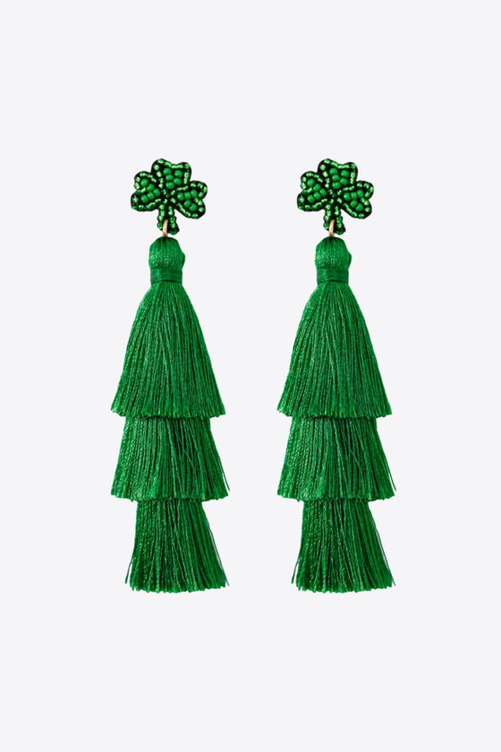 Shamrock Earrings with Tassel