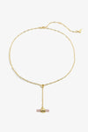 Gold-Plated Bar Pendant OT Chain Necklace