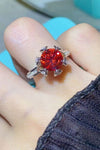 2 Carat Moissanite 6-Prong Ring in Phoenix Fire