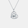 Moissanite 925 Sterling Silver Heart Necklace