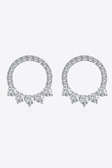  Moissanite Platinum-Plated Earrings