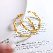  Titanium Steel C-Hoop Earrings