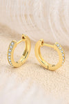 Inlaid Moissanite Hoop Earrings