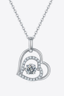  Moissanite Heart Pendant Necklace