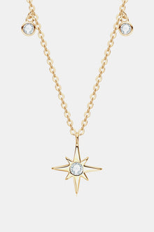  Moissanite North Star Pendant 925 Sterling Silver Necklace