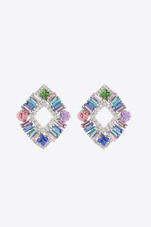  Multicolored Glass Stone Earrings