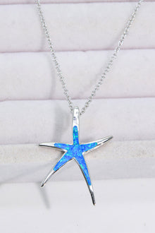  Opal Starfish Pendant Necklace