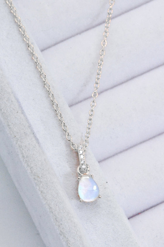 Moonstone Teardrop Pendant Necklace