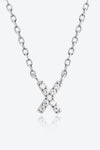 V To Z Zircon 925 Sterling Silver Necklace