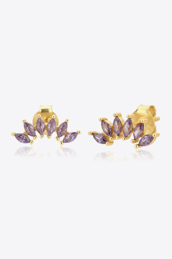 Zircon 925 Sterling Silver Stud Earrings