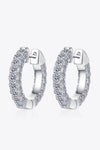 925 Sterling Silver Moissanite Huggie Earrings