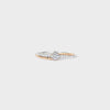 Inlaid Zircon Bicolor Rose Gold-Plated Ring