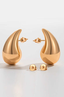  Big Size Water Drop Brass Earrings