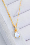 Moonstone Teardrop Pendant Necklace