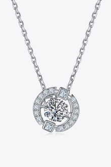  Moissanite Pendant Chain-Link Necklace