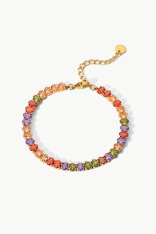  18K Gold Plated Multicolored Zircon Bracelet