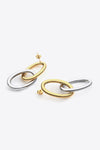 Two-Tone Double Hoop Earrings