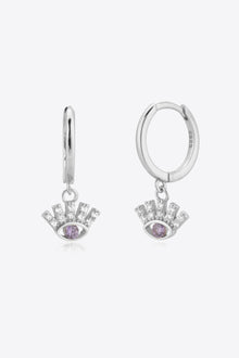  925 Sterling Silver Huggie Drop Earrings