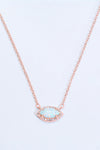 18k Rose Gold-Plated Opal Pendant Necklace