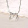 Synthetic Pearl Stainless Steel Necklace