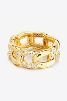  18K Gold-Plated Rhinestone Ring