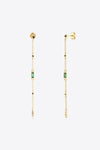 Inlaid Zircon 18K Gold-Plated Earrings