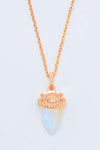 18K Gold-Plated Moonstone Pendant Necklace