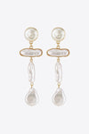 Pearl Zinc Alloy Dangle Earrings