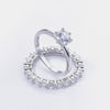 2 Piece Zircon 925 Sterling Silver Ring