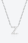 V To Z Zircon 925 Sterling Silver Necklace