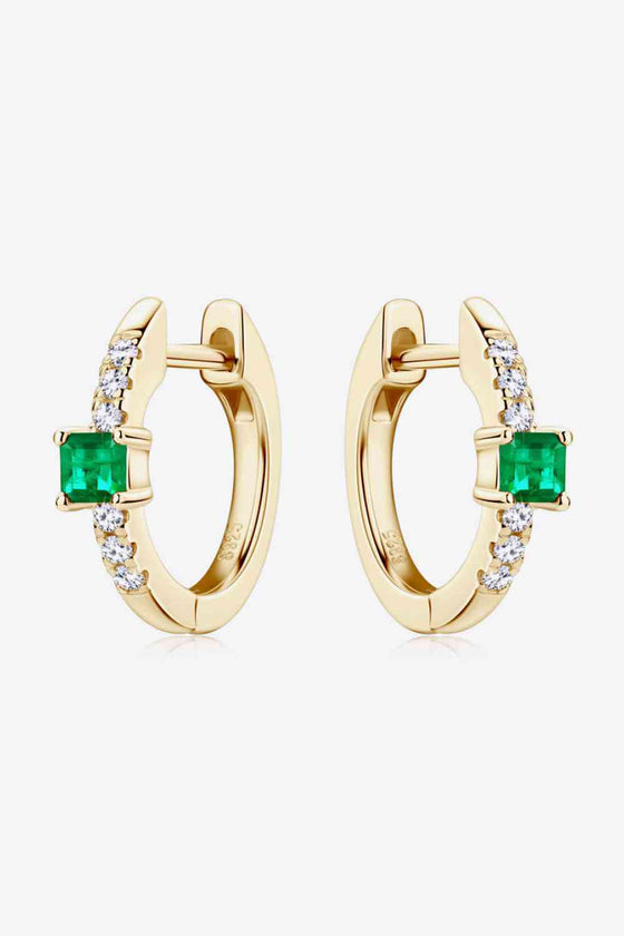 Lab-Grown Emerald Earrings