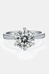 3 Carat Moissanite Side Stone Ring