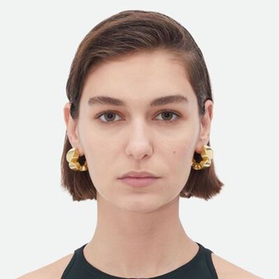 18K Gold-Plated Stainless Steel C-Hoop Earrings