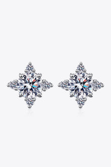  Four Leaf Clover 2 Carat Moissanite Stud Earrings