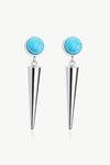 18K Stainless Steel Turquoise Drop Earrings