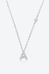 A To F Zircon 925 Sterling Silver Necklace