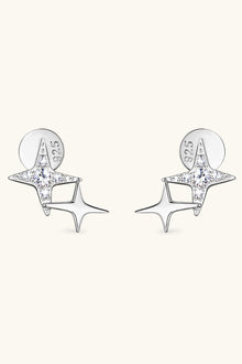  Moissanite 925 Sterling Silver Star Shape Earrings