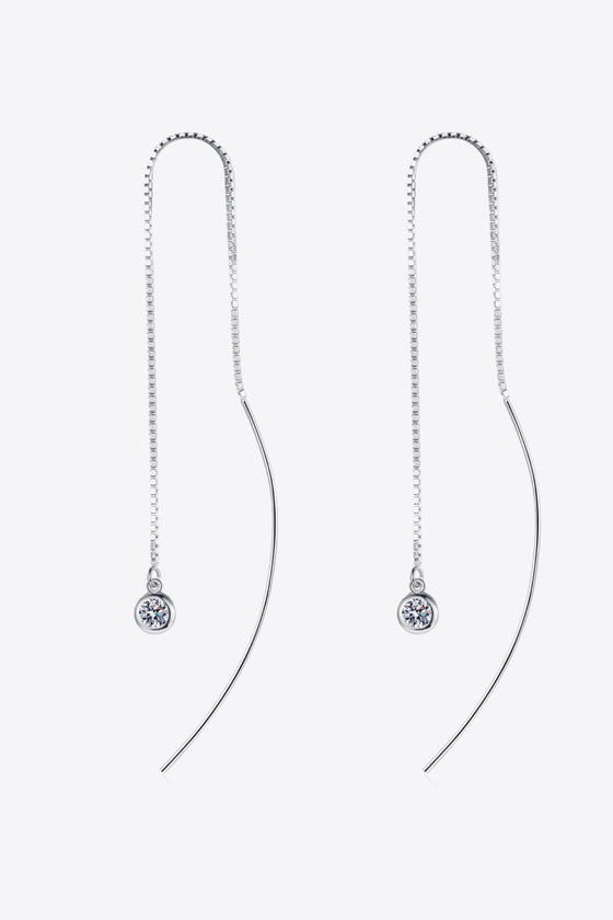 Moissanite 925 Sterling Silver Threader Earrings