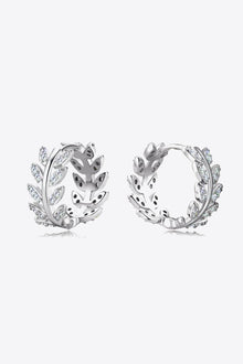  Moissanite Leaf 925 Sterling Silver Earrings