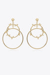 18K Gold-Plated Double Hoop Drop Earrings