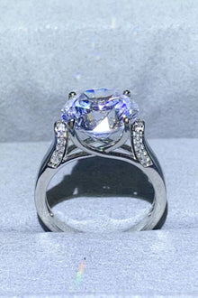  5 Carat Moissanite Platinum-Plated Ring