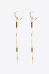 925 Sterling Silver Long Snake Chain Earrings