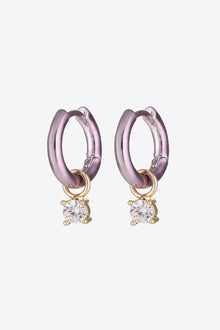  Zircon Huggie Drop Earrings