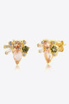 Zircon Decor 925 Sterling Silver Stud Earrings