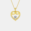 Moissanite 925 Sterling Silver Heart Necklace