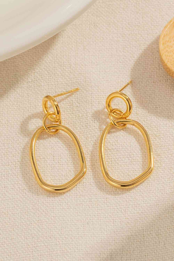 18K Gold-Plated Dangle Earrings