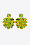 Beaded Banana Leaf Earrings