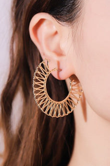  5-Pair Wholesale 18K Gold-Plated Cutout Earrings