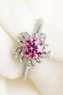  1 Carat Moissanite Flower-Shaped Ring