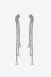 Glass Stone Fringe Dangle Earrings